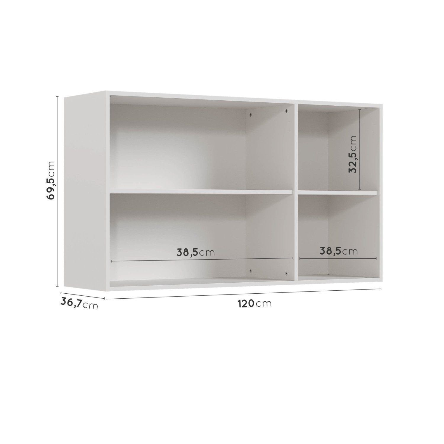 Armário Aéreo 3 Portas 120cm Puxador 150cm Ipanema CabeCasa MadeiraOriginals