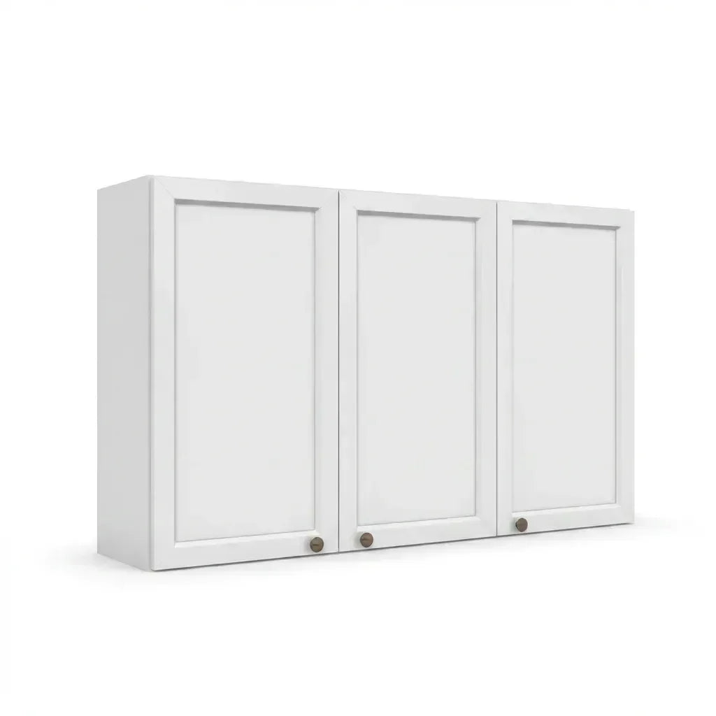 Armário Aéreo 3 Portas 120cm Unna Yescasa Branco