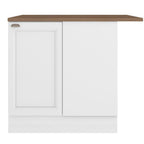Cozinha Completa Modulada 10 Peças 17 Portas 2 Gavetas com Torre Quente Unna Yescasa Branco/Espresso