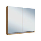 Armário Espelheira para Banheiro Lívia Yescasa 2 Portas 80cm Marrom/Freijo/Moscatel/Urbi