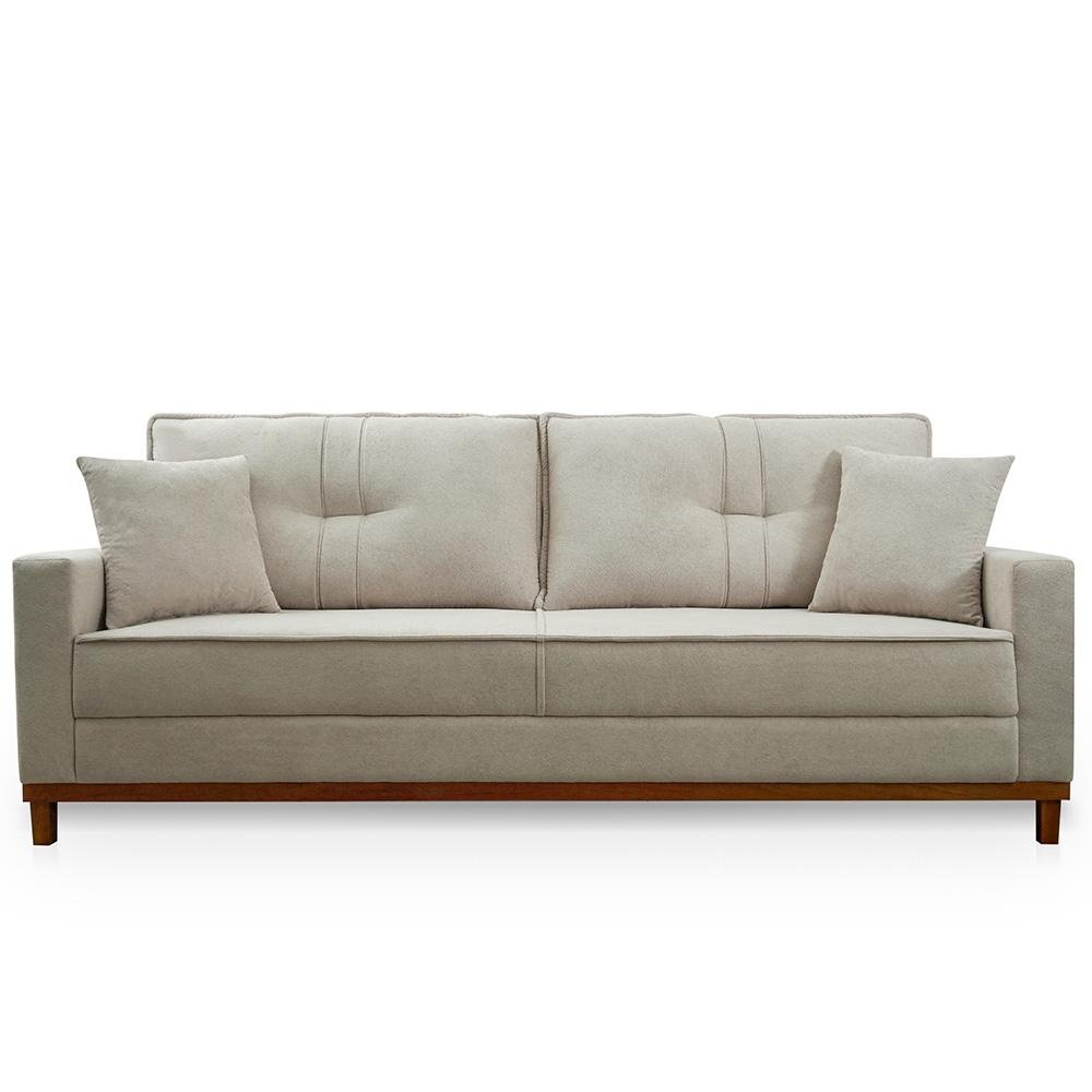 Sofá Living Malibu 2,30m Bege Bouclê King House