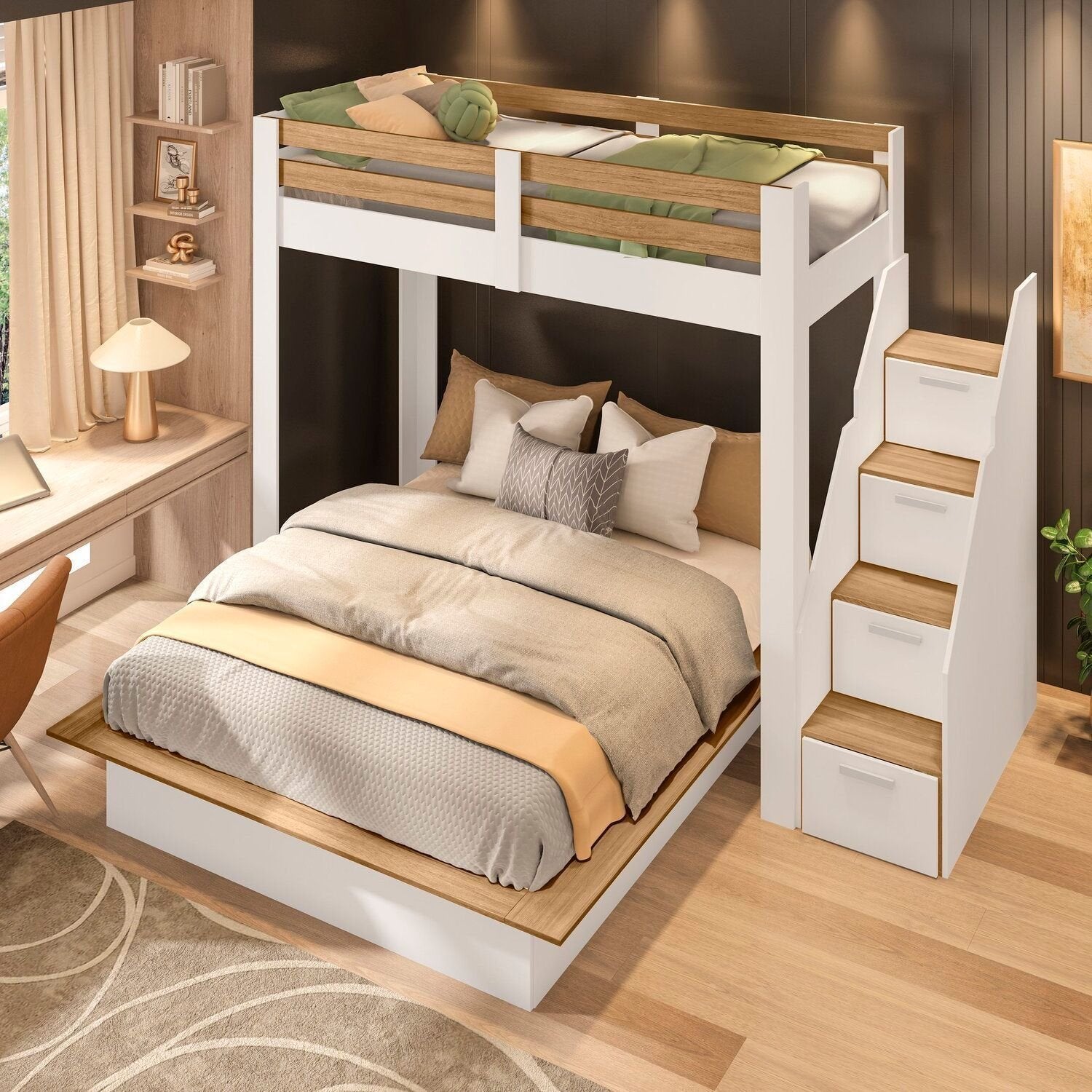 Beliche Family Adulto Star Plus Casatema MadeiraOriginals Branco/Amadeirado Montana
