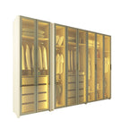 Guarda-Roupa Modulado Reflecta Innova 8 Portas 341,4cm x 240cm Mod 012 100% MDF Bege/Off White