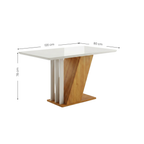 Conjunto Sala de Jantar Mesa Retangular Tampo MDF/MDP com 4 Cadeiras Miami Yescasa
