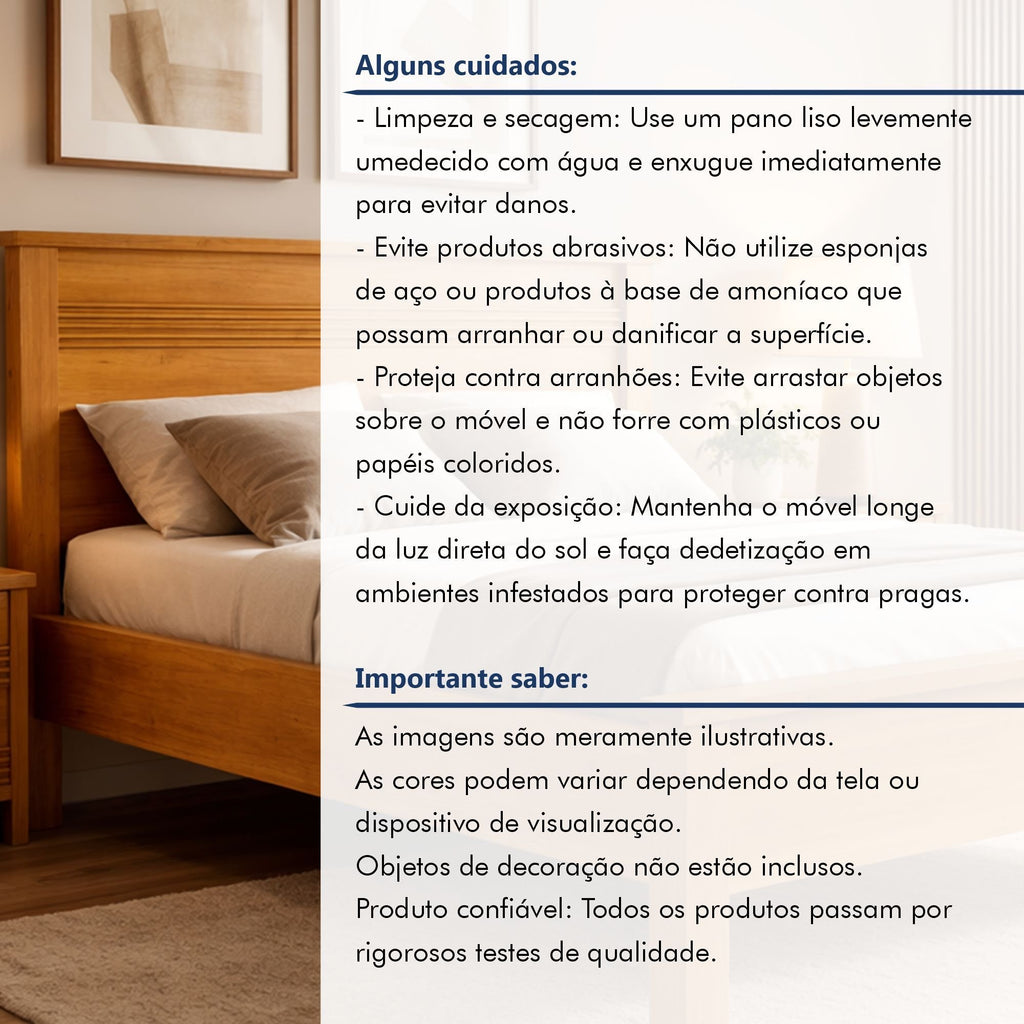 Cama Casal Irlanda Conquista Móveis MDF/MDP Cacau