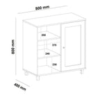 Conjunto Sala de Estar 3 Peças Rack para TV até 75 Polegadas Buffet Memphis Mesa Centro Saara Espresso Móveis Bege