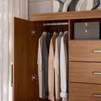Cômoda para Quarto 2 Portas 4 Gavetas 1 Nicho Master Santos Andirá Marrom/Jatobá