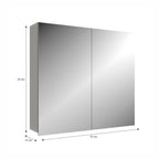 Espelheira para Banheiro Belizze Diamante 1 Porta 77cm Cimento