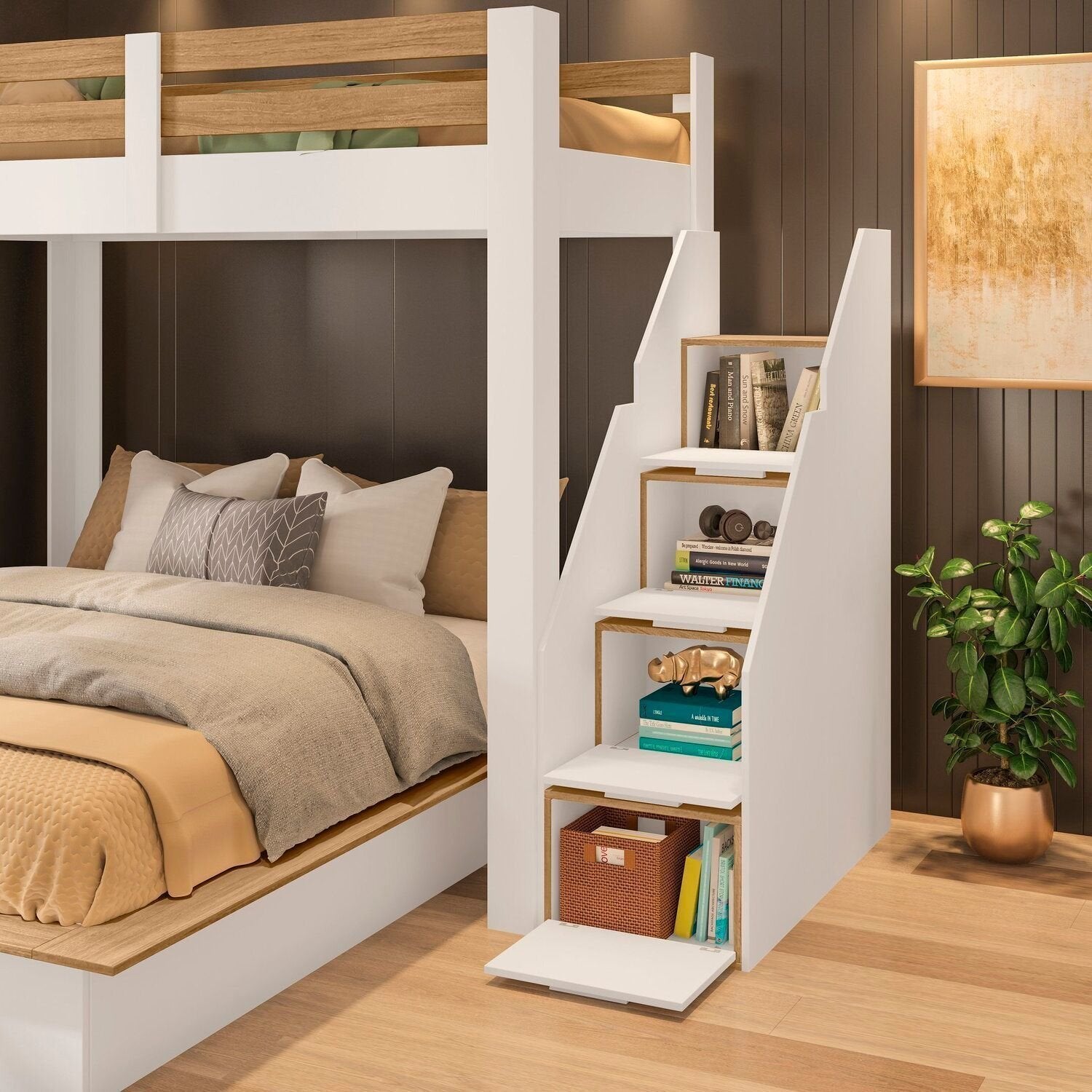 Beliche Family Adulto Star Plus Casatema MadeiraOriginals Branco/Amadeirado Montana