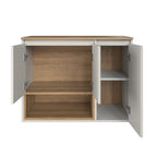 Gabinete para Banheiro Suspenso FAEMA Cecília 80cm 3 Portas 1 Nicho Colorido Mel/Arenas