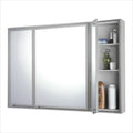 Espelheira para Banheiro Cris Metal Trio Silver 3 Portas 71cm x 48,5cm Prata