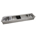 Canal Úmido Organizador Escorredor 90 cm Aço Inox 304 5 Módulos Tubrax UAC0001-N