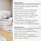 Cama Solteiro 5 Gavetas Júlia Conquista Móveis Branco