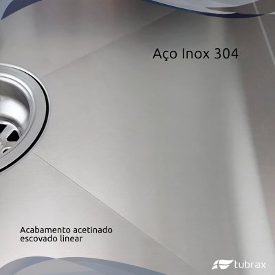 Canal Úmido Organizador Escorredor 90 cm Aço Inox 304 5 Módulos Tubrax UAC0001-N
