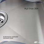Canal Úmido Organizador Escorredor 90 cm Aço Inox 304 5 Módulos Tubrax UAC0001-N