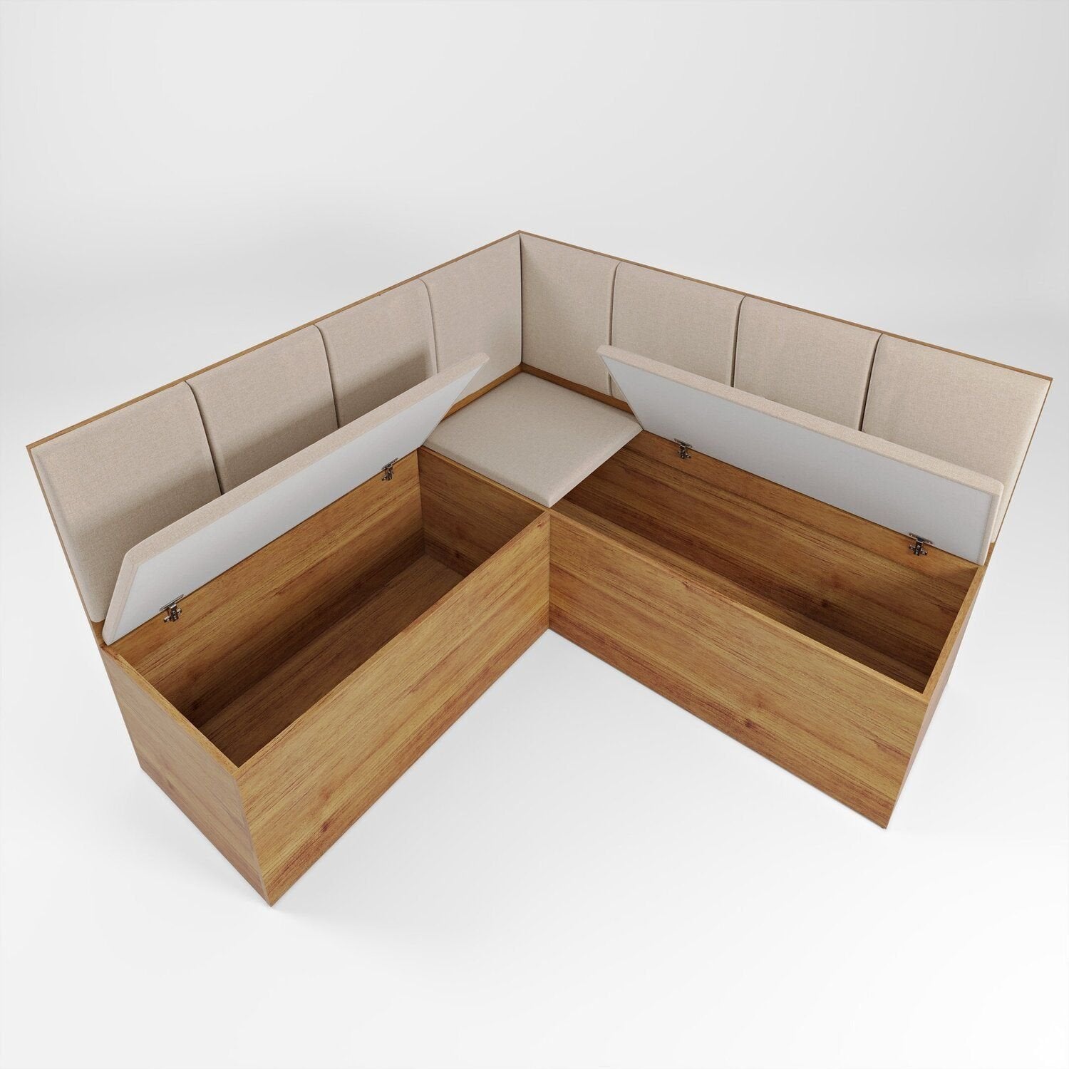 Conjunto Canto Alemão com Baú Mesa 120x77,8cm Tampo Vidro e 2 Cadeiras Milão Viero