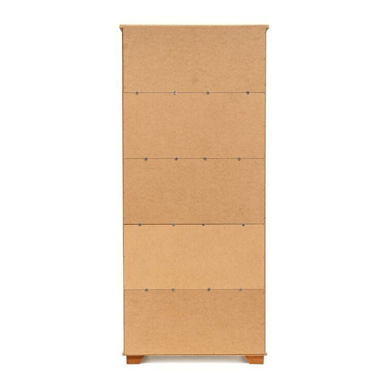 Conjunto Sala de Estar 3 Peças com Rack, Armário e Estante Ananda CabeCasa MadeiraOriginals Branco Off White/Mel