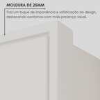 Conjunto Infantil Guarda-Roupa 6 Portas e Cômoda 8 Gavetas Lizz Vicenza MDF Casa D