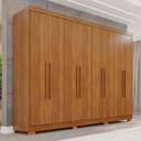 Guarda-Roupa Casal França 8 Portas 4 Gavetas Espresso Móveis Off White/Cinamomo