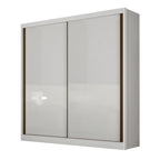 Guarda-Roupa Solteiro 2 Portas 3 Gavetas Ávila Novo Horizonte 100% MDF Branco