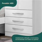 Guarda-Roupa Infantil com Cama 4 Portas 3 Gavetas Lisboa Espresso Móveis Branco/Pink