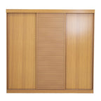Guarda-Roupa Casal 3 Portas de Correr Samambaia CabeCasa MadeiraOriginals Carvalho