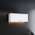 Armário Aéreo 1 Porta Basculante 80cm Emily Espresso Móveis Branco
