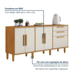 Balcão de Cozinha 5 Portas 2 Gavetas 178,4cm Lorena Kaiki Móveis Branco