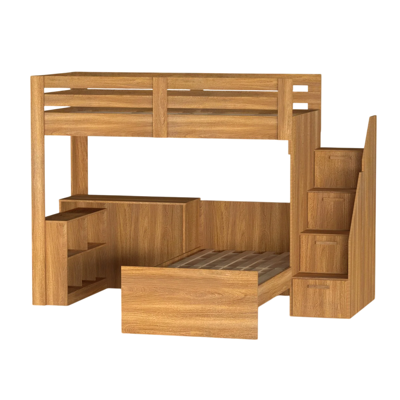 Beliche Multifuncional Solteiro Adulto com Escrivaninha Star Office Casatema MadeiraOriginals Marrom