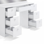 Penteadeira Espelhada 7 Gavetas 117,7cm x 142,5cm Ditália Móveis Branco