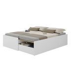 Cama Casal Retrátil com Gaveta Funcional Foscarini Branco