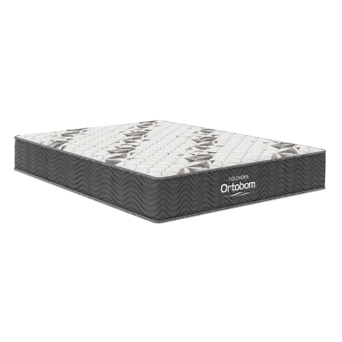 Colchão Casal Espuma D33 One Face Ortobom Airtech 100 Cinza 138x188x18cm