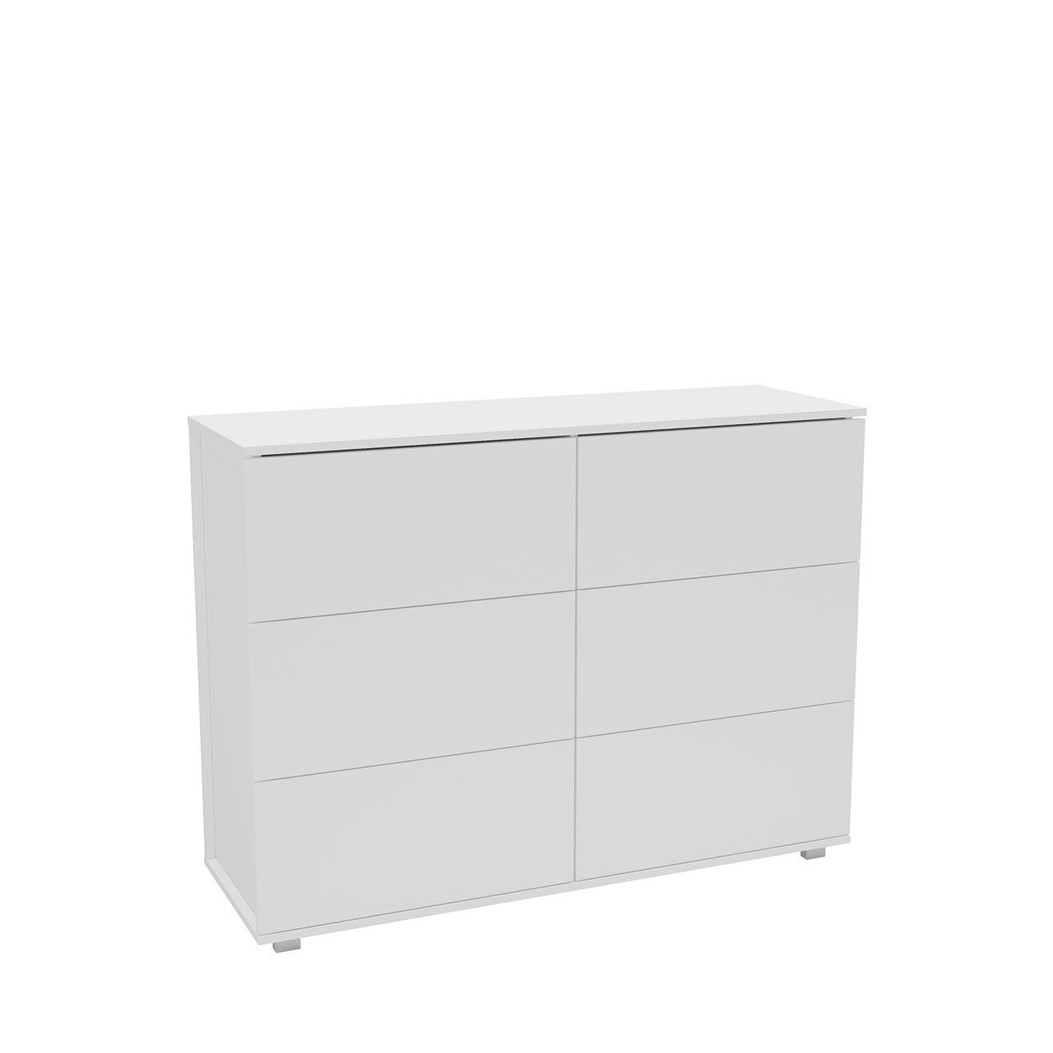 Cômoda 6 Gavetas Merlot Yescasa Branco