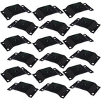 Kit 18 Chapinhas Chapa Elevada com Tubo Fixação Pés Palito Rosca 5/16 Preto Gran Belo