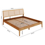 Cama Queen Madeira Maciça Viena Artemobili Marrom/Mel