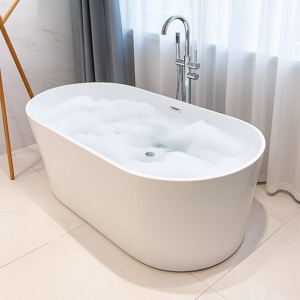 Banheira Imersão Freestanding Acrílica Premium 150cm Smart Norte