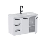 Gabinete para Banheiro em Aço Cozimax Damasco 3 Gavetas 81cm Branco