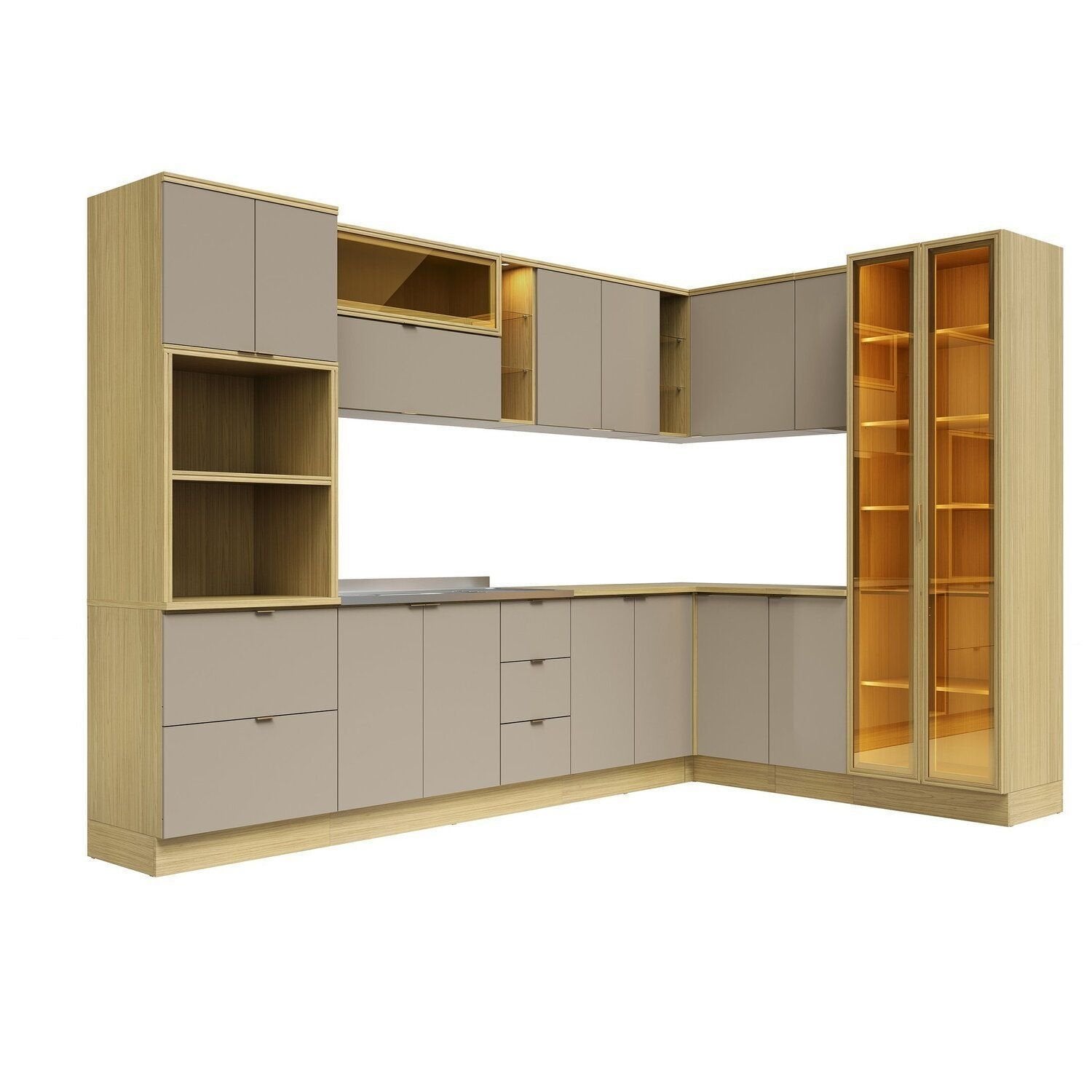 Cozinha Modulada Completa 11 Peças Ellite Yescasa Amarelo/Canary/Avela