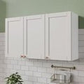 Armário Aéreo 3 Portas 120cm Arizona CabeCasa MadeiraOriginals Branco/Azul