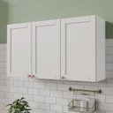 Armário Aéreo 3 Portas 120cm Arizona CabeCasa MadeiraOriginals Branco/Azul