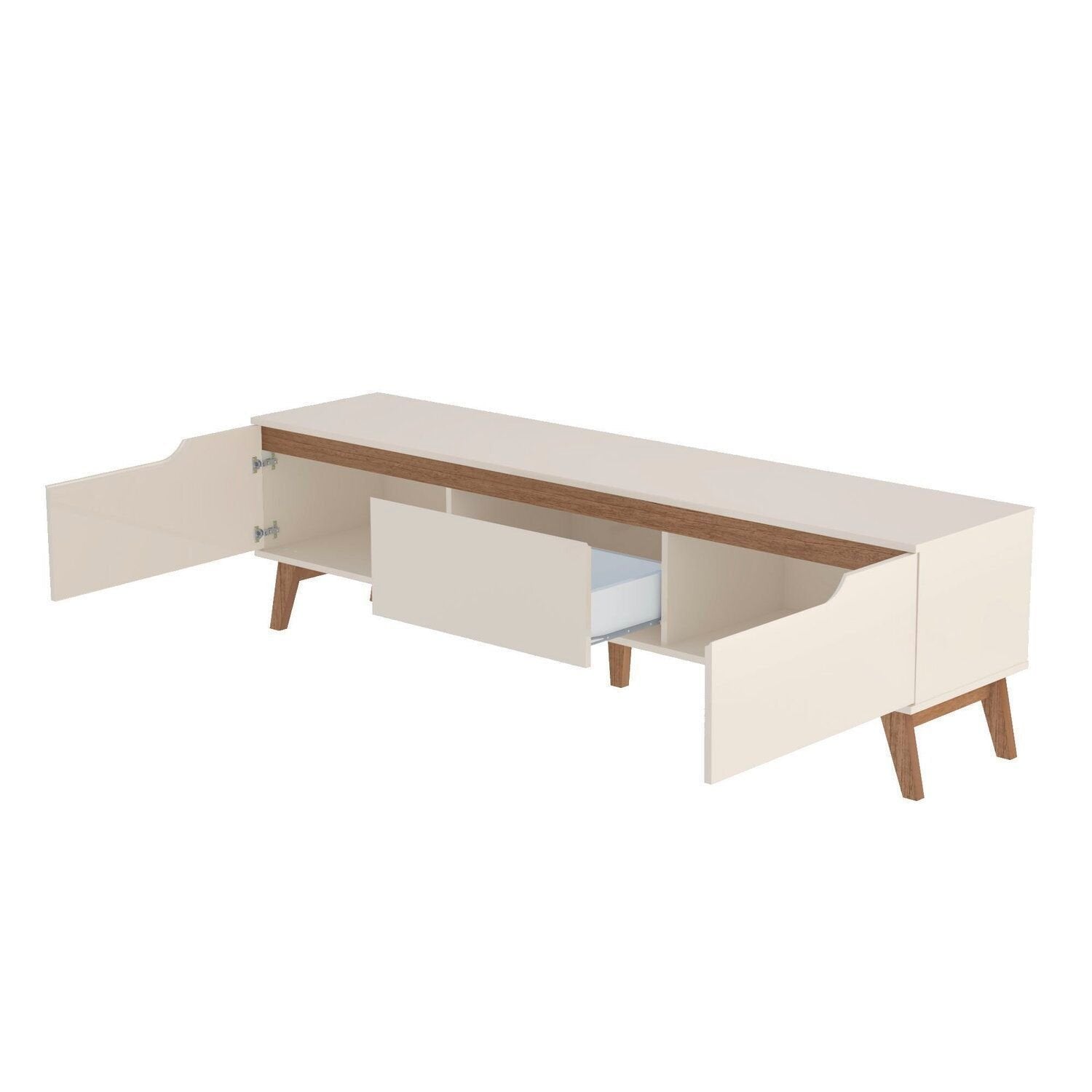 Rack para TV até 75 Polegadas MDF 180cm 2 Portas 1 Gaveta Liverpool Yescasa