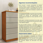 Cômoda 5 Gavetas 86cm Premium Tcil Móveis Bege/Cinamomo/Off White