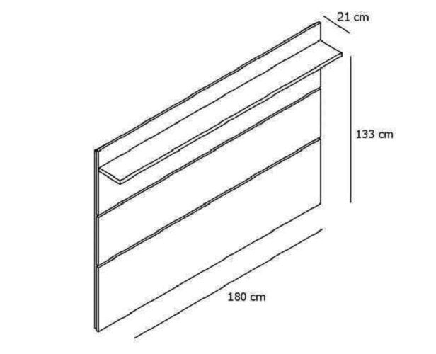 Rack com Painel Sala de Estar Vivare para TV até 72 Polegadas 180cm 3 Gavetas Giga Moveis Off White/Nature