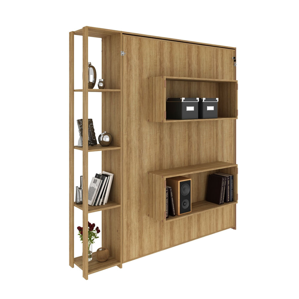 Cama Articulada Casal 4 Prateleiras 2 Nichos CM8014 Tecno Mobili Laranja/Amêndoa