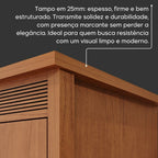 Cômoda 8 Gavetas 100% MDF Pacioli Móveis Bettio Marrom/Rubi