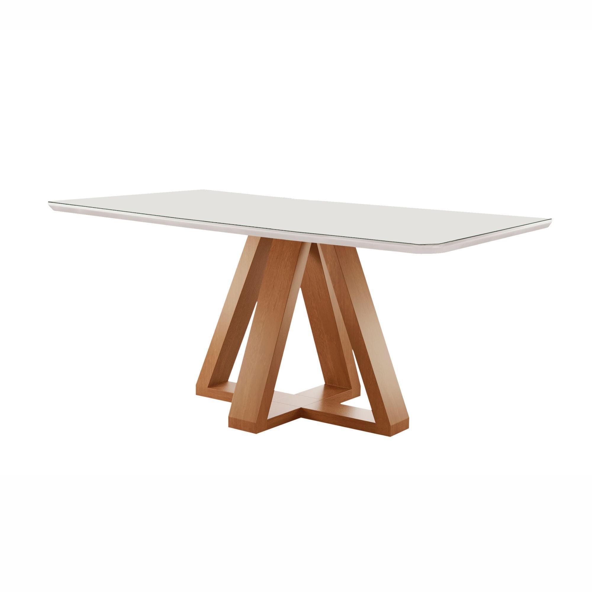 Conjunto Sala de Jantar Mesa Retangular Tampo Vidro Kyra 120x90 com 4 Cadeiras Arizona Cel Móveis