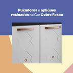 Balcão de Cozinha em Aço Triplo para Pia 120cm Mirage New Telasul Preto/Branco