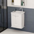 Gabinete para Banheiro em Plástico Astra Fit 45cm com Lavatório Branco