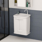 Gabinete para Banheiro em Plástico Astra Fit 45cm com Lavatório Branco