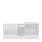Cozinha Pérola Compacta com Rodapé 2 Peças Balcão 2 Gavetas 3 Portas Yescasa Branco